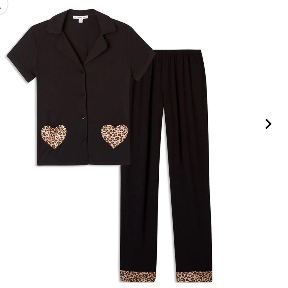 NWT THE CASHMERE PROJECT BLACK
Print Pocket PJ Set SMALL